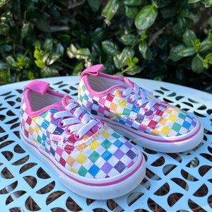 Vans Rainbow Checkered Toddler Shoes Size 6.5